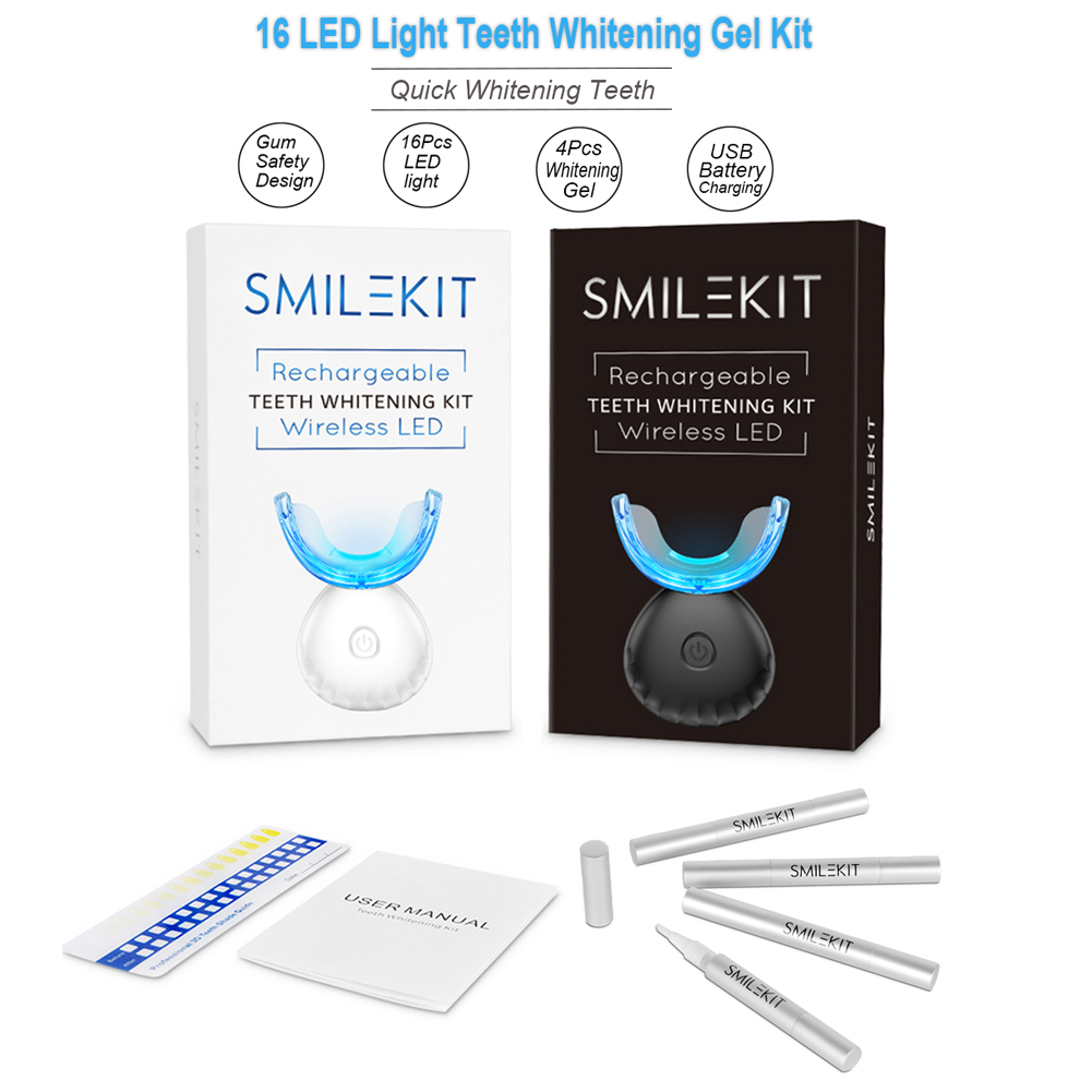 Whitening Pen Bleach - ทันตกรรมฟอกสีฟันชุด Mini 16 LED Light 35%