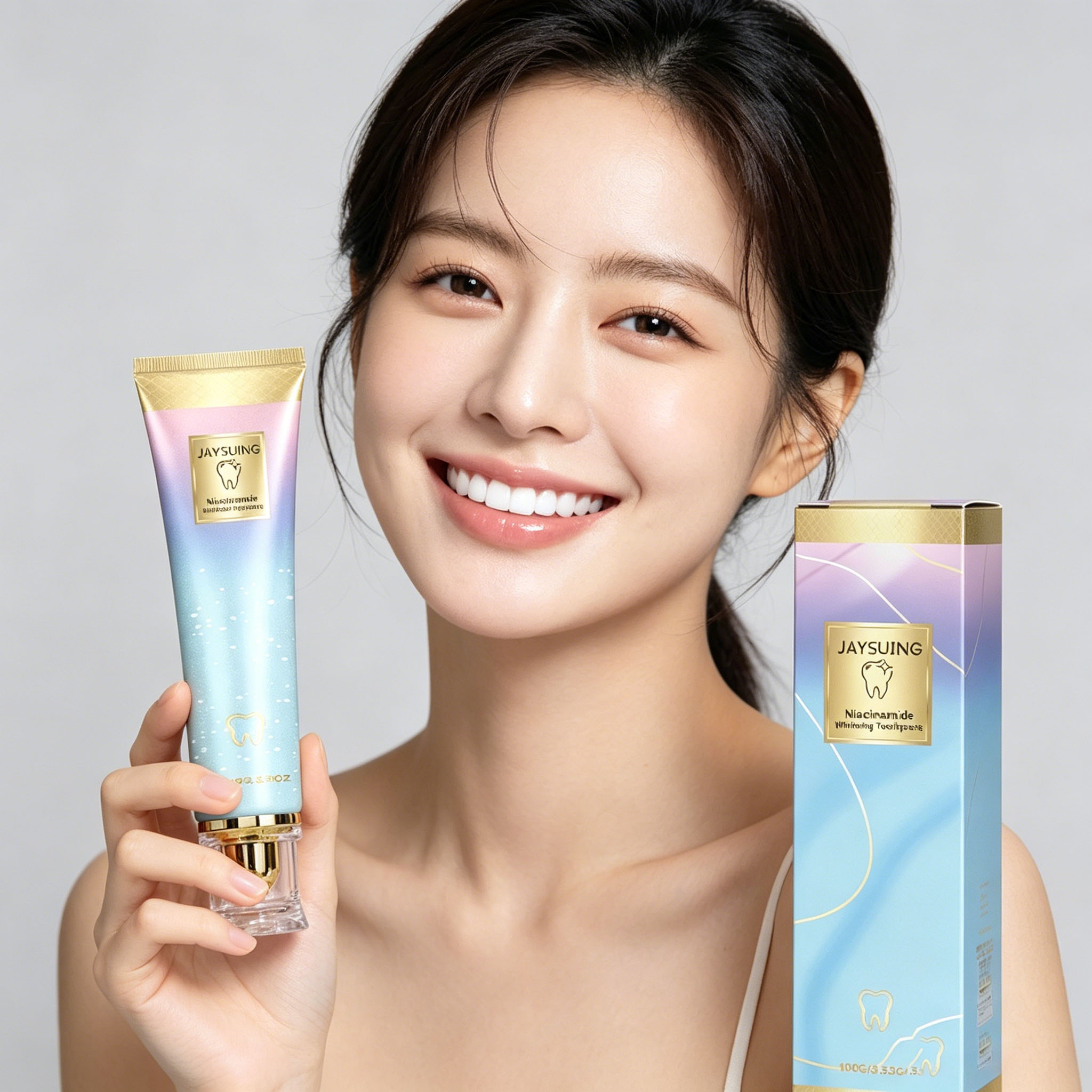 Teeth Whitening Natural - ﻿ ยาสีฟันไวท์เทนนิ่งไนอาซินาไมด์ ขจัดคราบฟันเหลือง ลดกลิ่นปาก บรรเทาอาการปวดเหงือก ลมหายใจสดชื่น