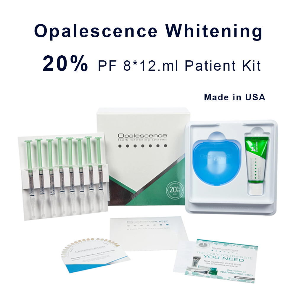 Teeth Whitening Home Kit - 20% pF 20 16ชุดเจล8x1.2มล. ชุดคนไข้อัลตร้าเดนต์ฟอกสีมืออาชีพที่บ้านวัสดุทันตกรรม16%