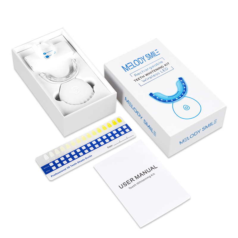 Teeth Whitening Home Kit - ชุดฟอกสีฟันด้วยแสงสีฟ้า LED ไร้สาย สำหรับใช้ที่บ้าน รับทำโลโก้ส่วนตัว ขายส่ง