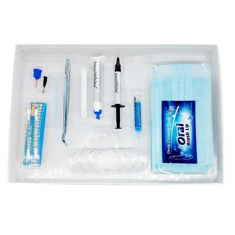 Teeth Whitening Home Kit - ระบบฟอกสีฟันระดับมืออาชีพ Dental Inno White ชุดเจลทำความสะอาดช่องปาก -