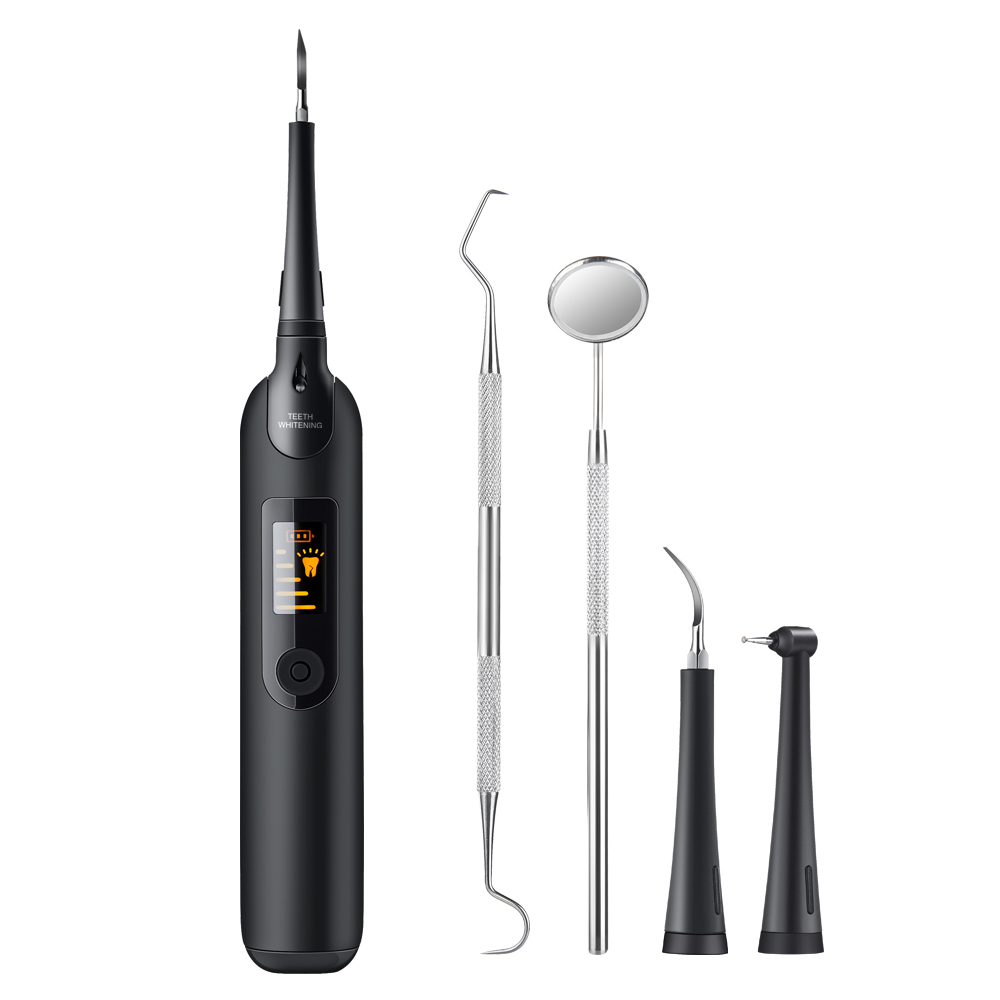 Teeth Whitening Home Kit - เครื่องกำจัดหินปูนและคราบจุลินทรีย์ระบบไฟฟ้าพร้อมไฟ LED ชุดฟอกสีฟันเครื่องมือทันตกรรมที่บ้าน