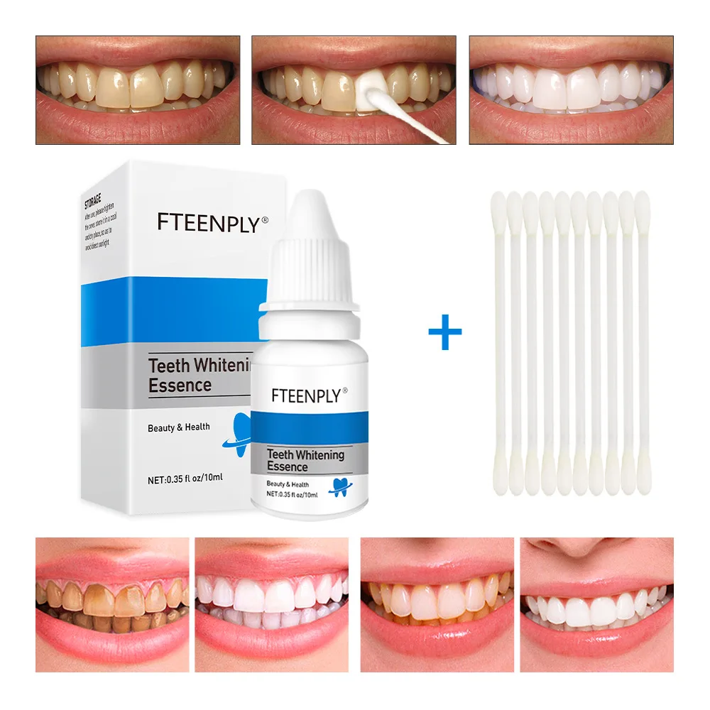 Teeth Whitening Natural - FTEENPLY ฟันไวท์เทนนิ่ง Oral สุขอนามัยทำความสะอาดเซรั่มลบคราบจุลินทรีย์ฟอกสีฟันเครื่องมือทันตกรรม Care