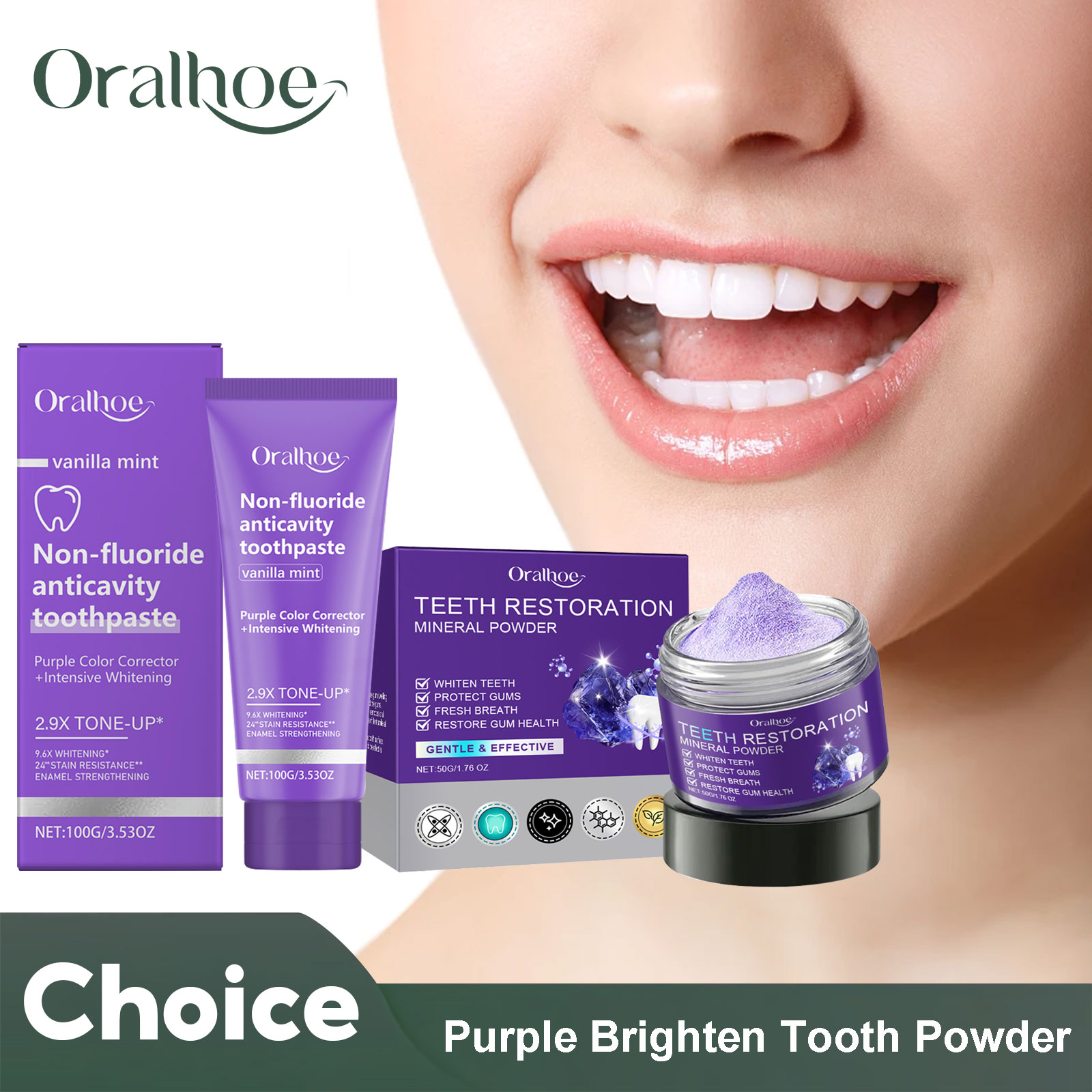 Teeth Whitening Natural - Teeth Restoration Mineral Powder Teeth Whitening