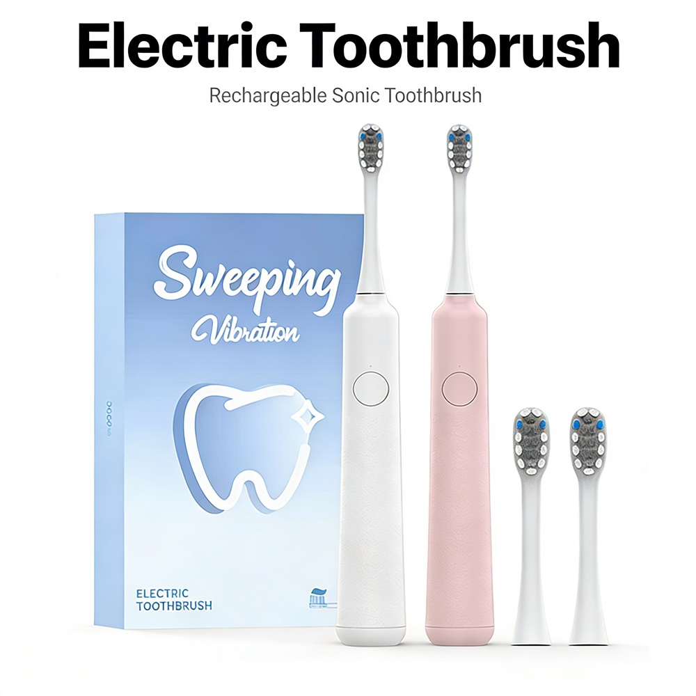 Teeth Whitening Lab - DOCOLAB แปรงสีฟันไฟฟ้าโซนิค 3 เกียร์การสั่นสะเทือนแบบชาร์จไฟได้กันน้ำฟอกสีฟันทำความสะอาดอุปกรณ์ดูแลส่วนบุคคล MT001