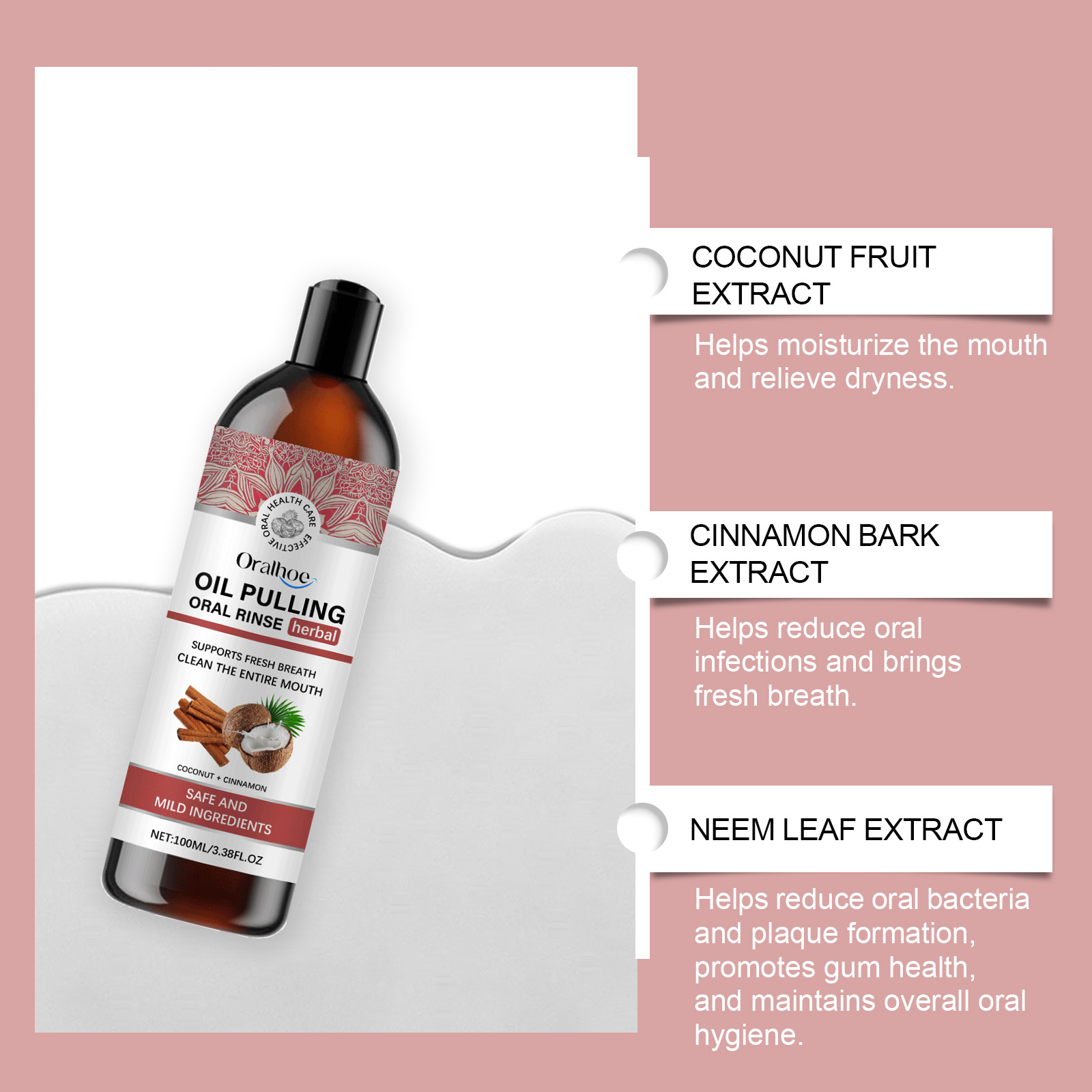 น้ํามันมะพร้าวดึงน้ํายาบ้วนปาก - Teeth Whitening Oil Pulling บทวิจารณ์และราคา