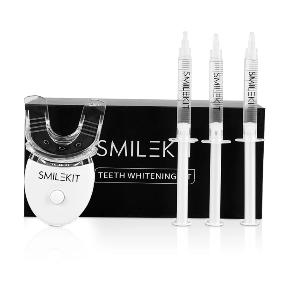เครื่องฟอกฟันขาวแบบพกพา LED ชุ - Teeth Whitening Home Kit บทวิจารณ์และราคา