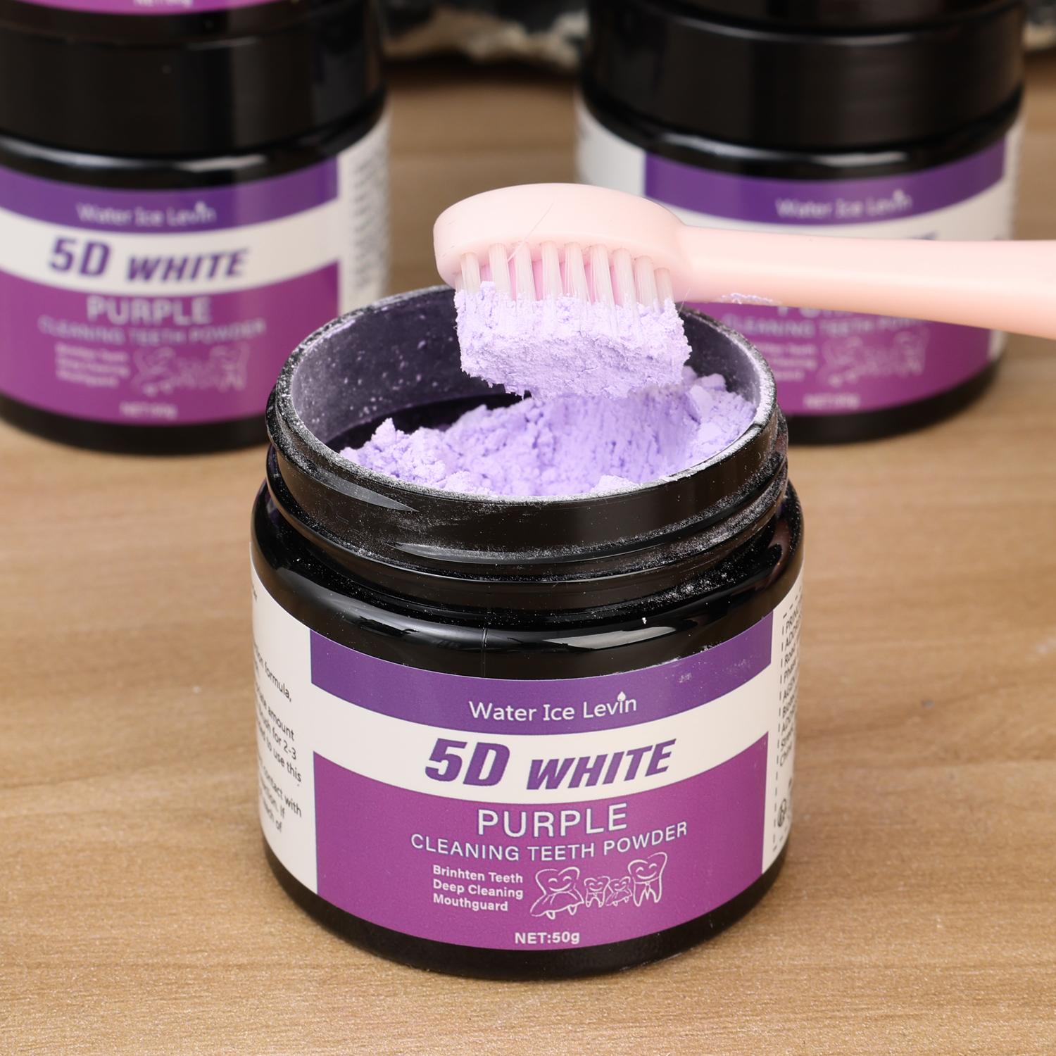 50 กรัม/กล่อง ผงฟอกสีฟันสีม่วง - Teeth Whitening Oil Pulling บทวิจารณ์และราคา