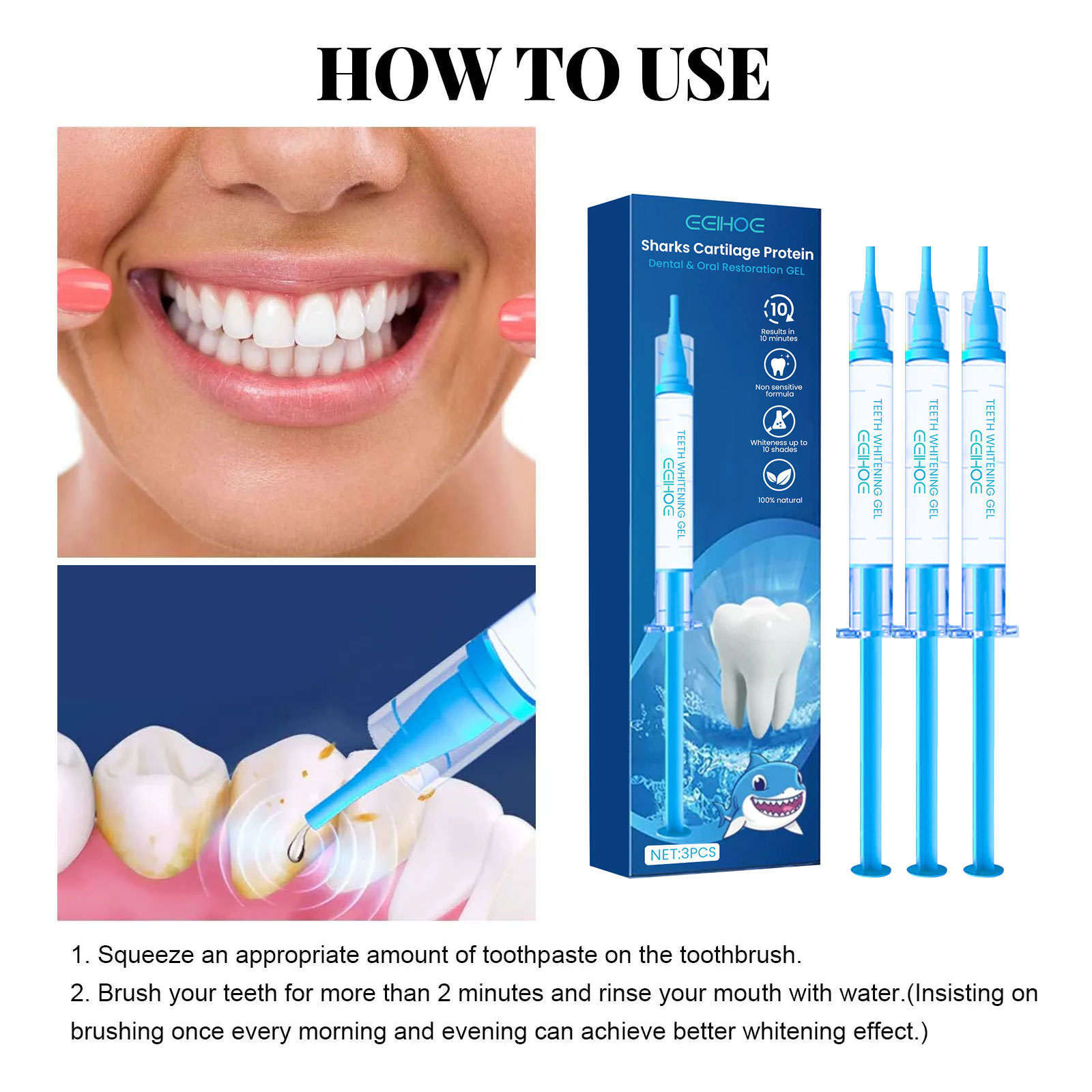 ปากกาเจลฟอกสีฟันช่วยให้ฟันขาวก - Whitening Pen Bleach บทวิจารณ์และราคา