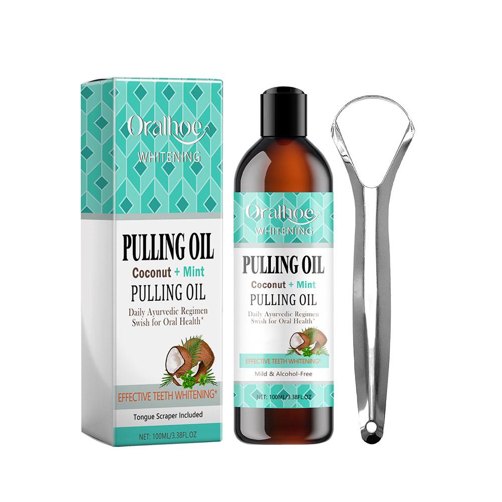 น้ำยาบ้วนปากมะพร้าวมิ้นท์แบบไม - Teeth Whitening Oil Pulling บทวิจารณ์และราคา