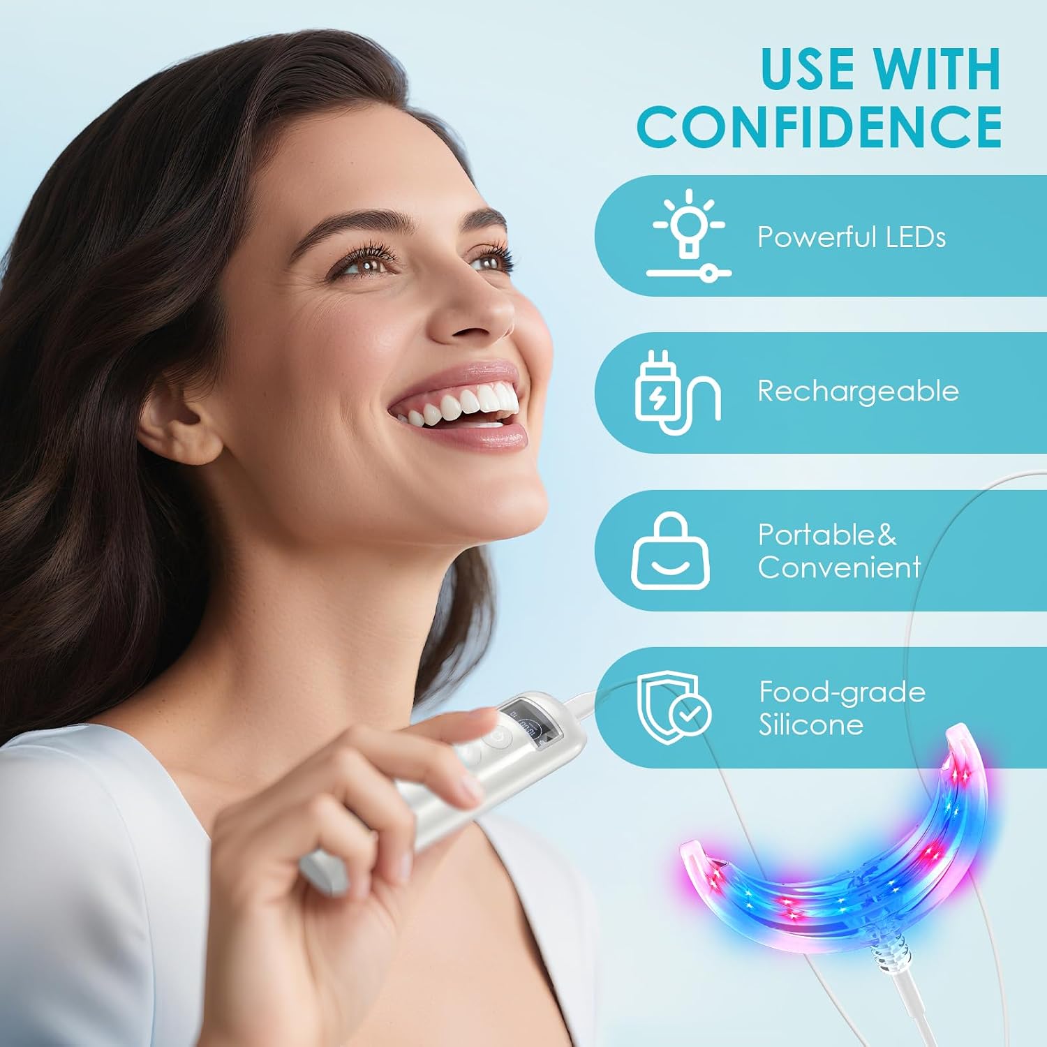 เครื่องเร่งฟอกสีฟัน 16 LED แสง - Teeth Whitening Home Kit บทวิจารณ์และราคา