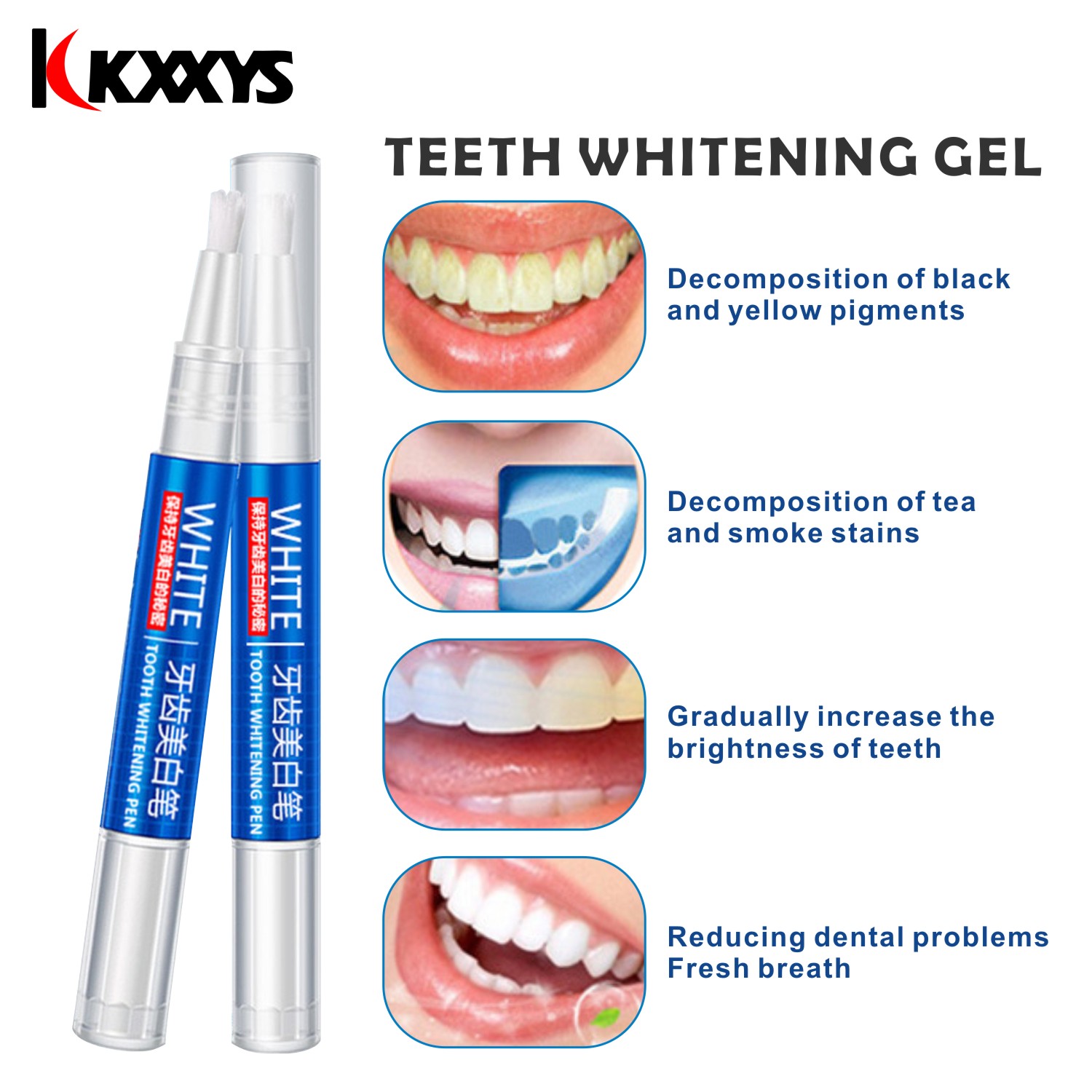 2Pcs * 3Ml ยอดนิยมฟันขาว White - Whitening Pen Bleach บทวิจารณ์และราคา