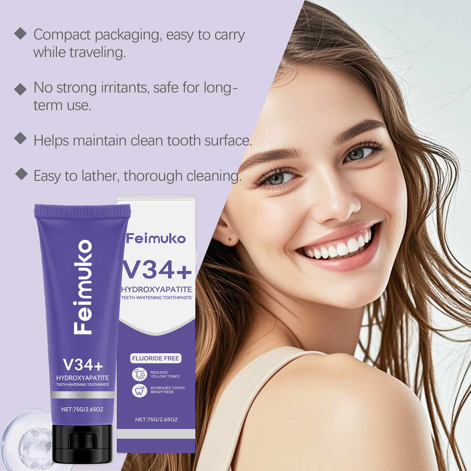 เฟยมูโกะ ยาสีฟันไวท์เทนนิ่ง ทำ - Teeth Whitening Quick บทวิจารณ์และราคา