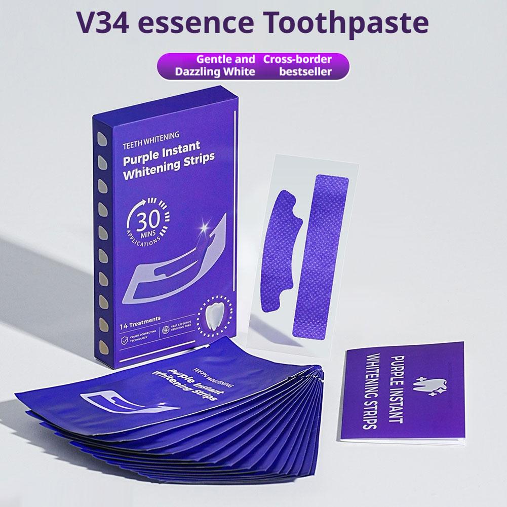 แผ่นฟอกสีฟัน V34 - ปลอดภัยต่อเ - Teeth Whitening Home Kit บทวิจารณ์และราคา