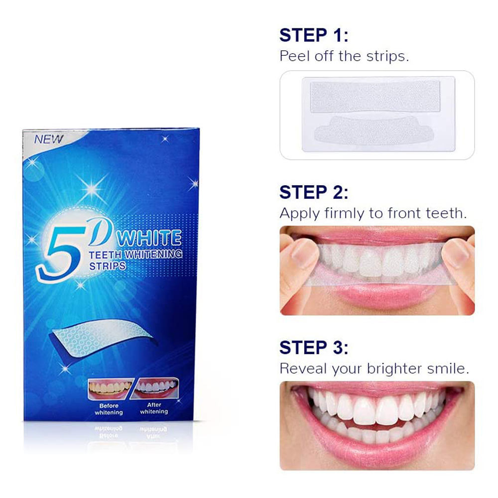แผ่นฟอกสีฟันขาว 5D ไวท์เทนนิ่ง - Teeth Whitening Home Kit บทวิจารณ์และราคา